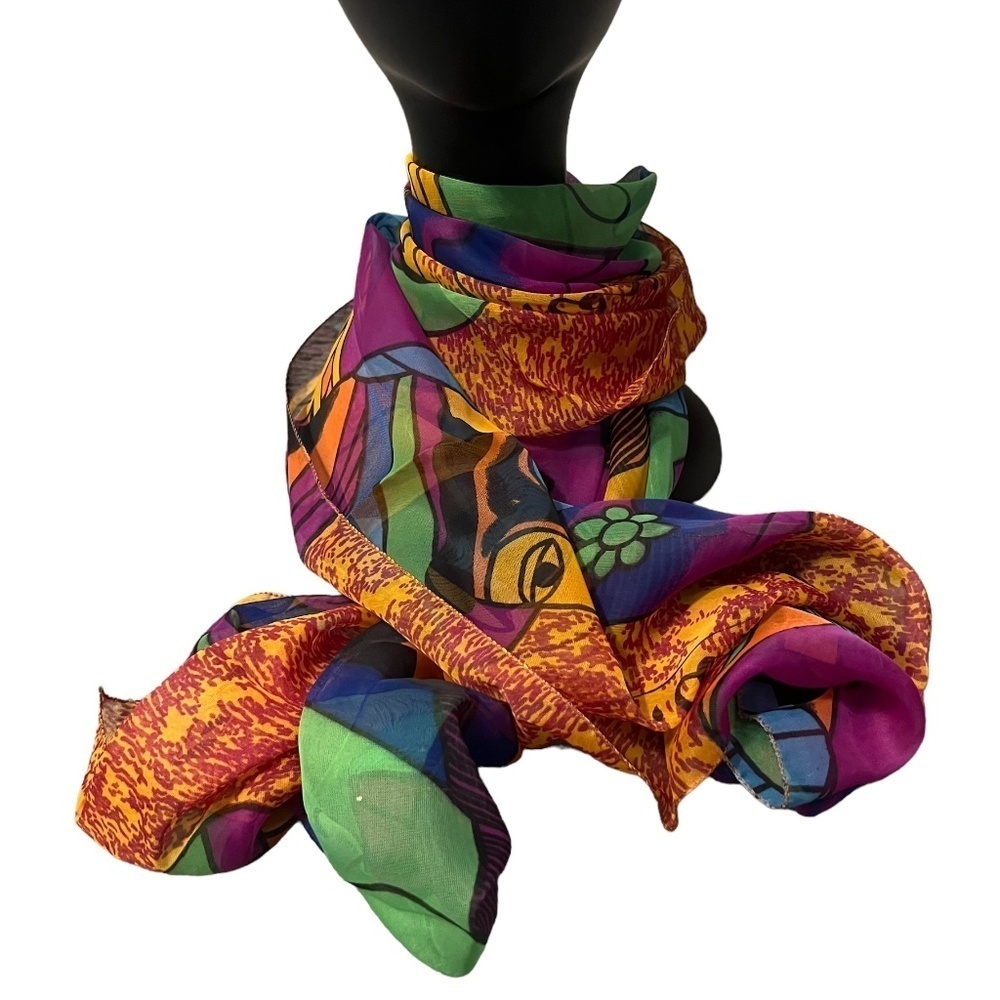 Vintage Abstract Picasso Long‎ Scarf